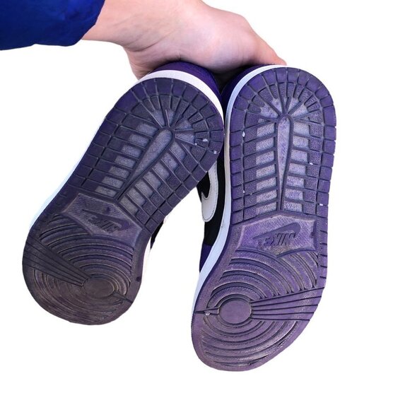 NIKE Air Jordan 1 Low Court Purple Black Size 10 - Picture 10 of 11